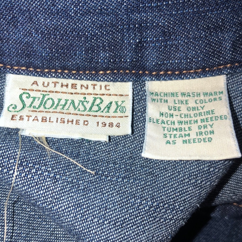 St.John’s Bay Denim Jean Blazer Dark Wash - Picture 8 of 8